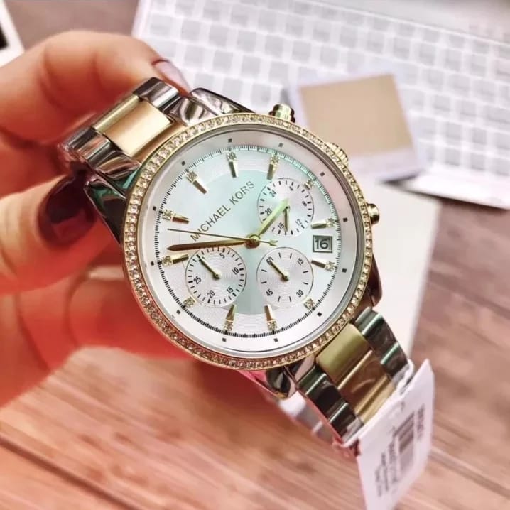  Shop Authentic Michael Kors Ritz Gold Dial Two Tone Steel Strap Watch for Women - MK6322 - Luxxuri