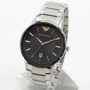  Shop Authentic Emporio Armani Renato Quartz Black Dial Silver Steel Strap Watch For Men - AR11179 - Luxxuri
