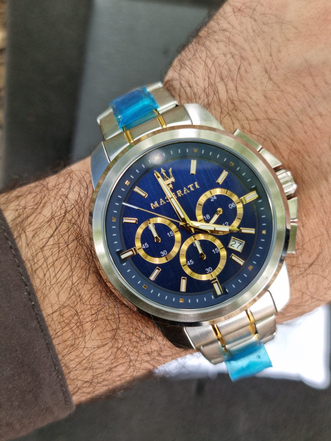  Shop Authentic Maserati Successo 44mm Chronograph Quartz Blue Dial Silver Steel Strap Watch For Men - R8873621016 - Luxxuri