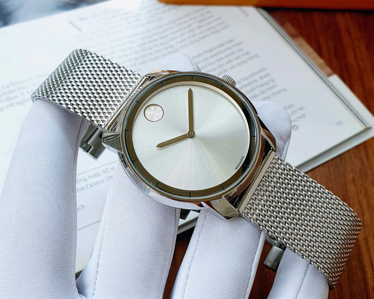  Shop Authentic Movado Bold Silver Dial Silver Mesh Bracelet Watch For Women - 3600241 - Luxxuri