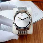  Shop Authentic Movado Bold Silver Dial Silver Mesh Bracelet Watch For Men - 3600260 - Luxxuri