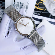  Shop Authentic Movado Bold Silver Dial Silver Mesh Bracelet Watch For Men - 3600260 - Luxxuri
