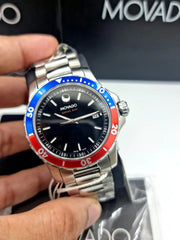  Shop Authentic Movado Series 800 Pepsi Black Dial Silver Steel Strap Watch for Men - 2600152 - Luxxuri