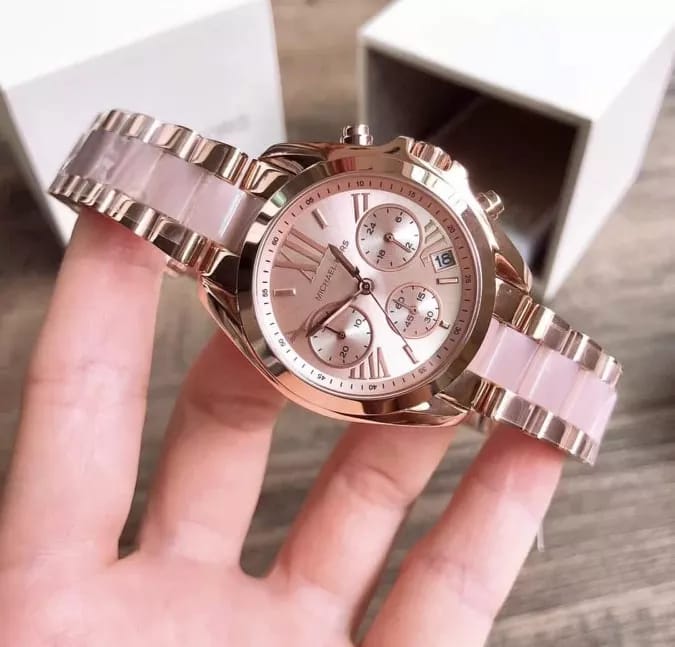  Shop Authentic Michael Kors Bradshaw Rose Gold Dial Two Tone Steel Strap Watch for Women - MK6066 - Luxxuri