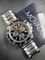  Shop Authentic Movado Series 800 Chronograph Black Dial Silver Steel Strap Watch For Men - 2600142 - Luxxuri