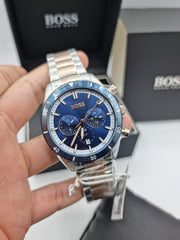  Shop Authentic Hugo Boss Santiago Blue Dial Two Tone Steel Strap Watch for Men - 1513937 - Luxxuri