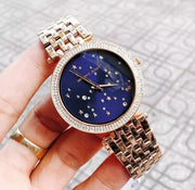  Shop Authentic Michael Kors Darci Blue Dial Rose Gold Steel Strap Watch for Women - MK3728 - Luxxuri
