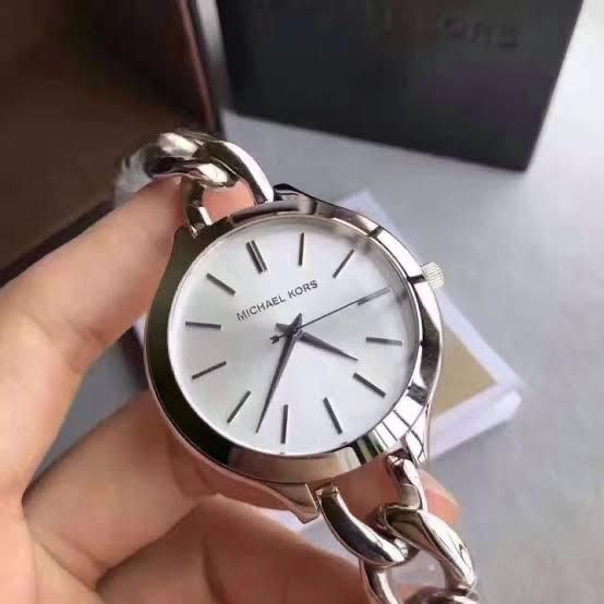  Shop Authentic Michael Kors Slim Runway Silver Dial Silver Steel Strap Watch for Women - MK3279 - Luxxuri