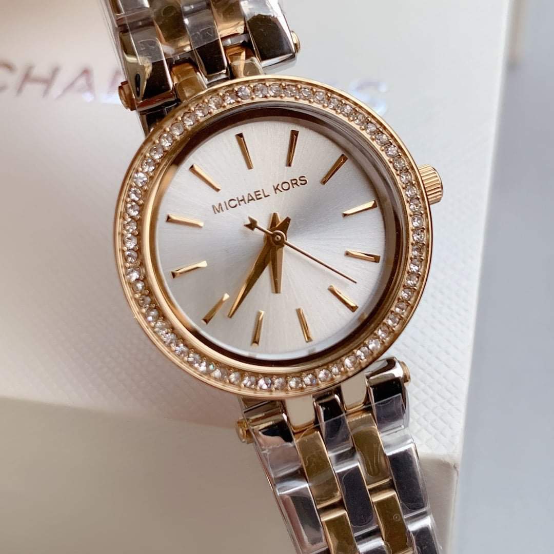  Shop Authentic Michael Kors Darci White Dial Two Tone Steel Strap Watch for Women - MK3323 - Luxxuri