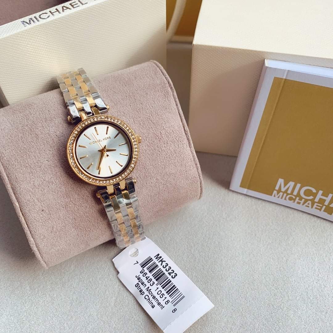  Shop Authentic Michael Kors Darci White Dial Two Tone Steel Strap Watch for Women - MK3323 - Luxxuri