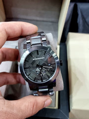  Shop Authentic Burberry The City Black Dial Black Steel Strap Watch for Men - BU9902 - Luxxuri