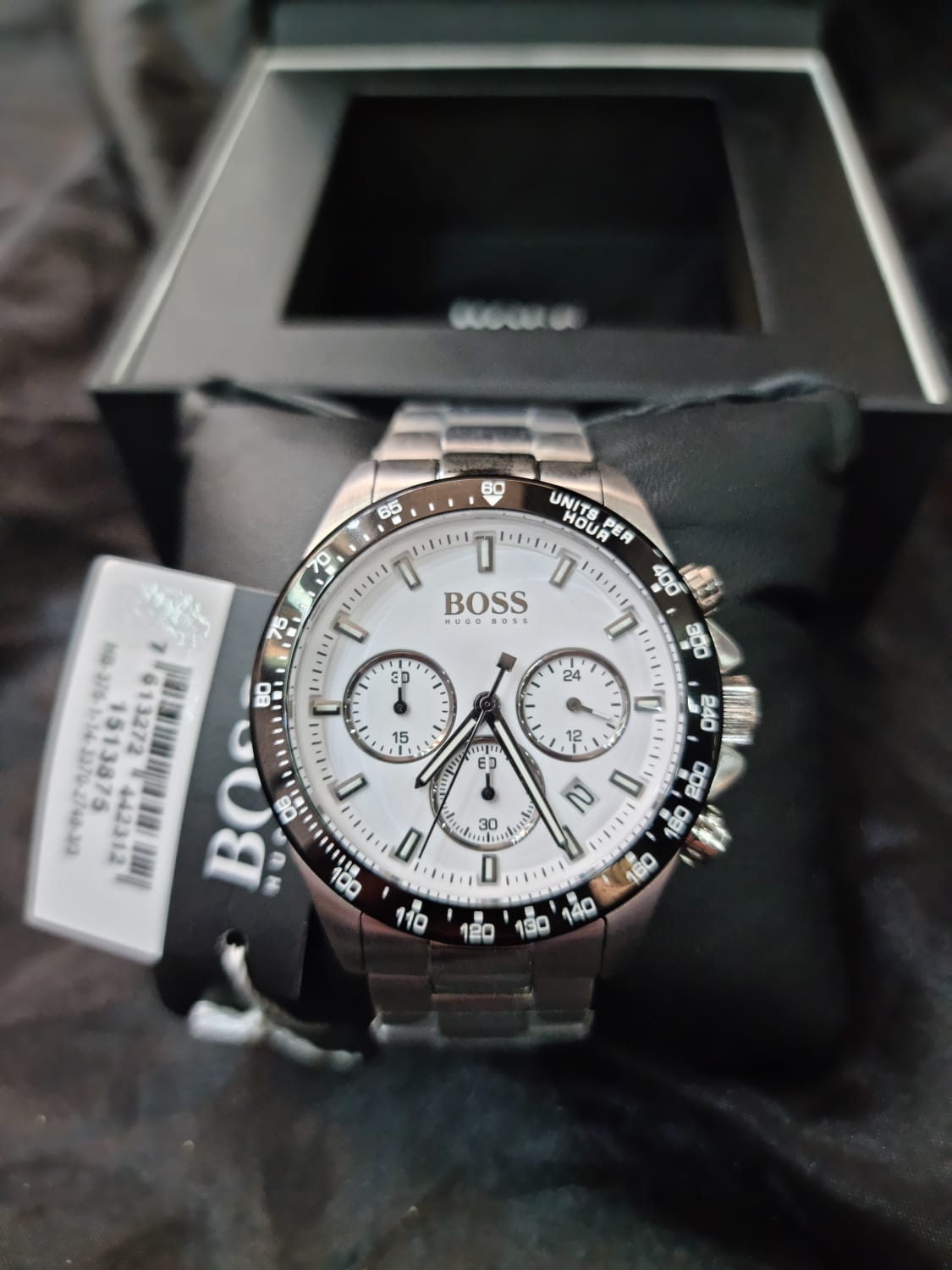  Shop Authentic Hugo Boss Hero Chronograph White Dial Silver Steel Strap Watch for Men - 1513875 - Luxxuri