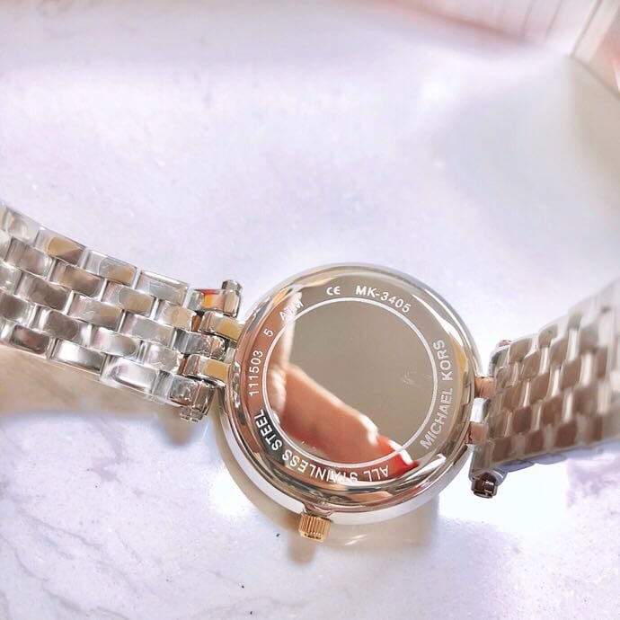  Shop Authentic Michael Kors Darci Silver Dial Two Tone Steel Strap Watch for Women - MK3405 - Luxxuri