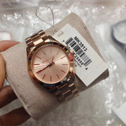  Shop Authentic Michael Kors Slim Runway Rose Gold Dial Rose Gold Steel Strap Watch for Women - MK3513 - Luxxuri