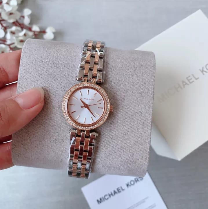  Shop Authentic Michael Kors Darci Silver Dial Two Tone Steel Strap Watch for Women - MK3298 - Luxxuri