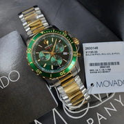  Shop Authentic Movado Series 800 Chronograph Green Dial Two Tone Steel Strap Watch For Men - 2600148 - Luxxuri