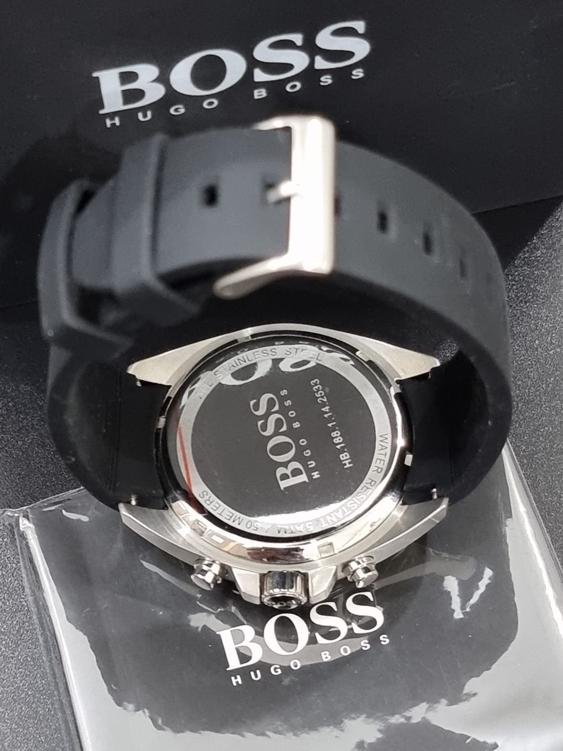  Shop Authentic Hugo Boss Driver Black Dial Black Leather Strap Watch for Men - 1512879 - Luxxuri