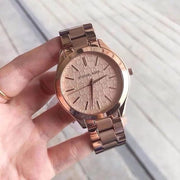  Shop Authentic Michael Kors Runway Rose Gold Dial Rose Gold Steel Strap Watch for Women - MK3336 - Luxxuri