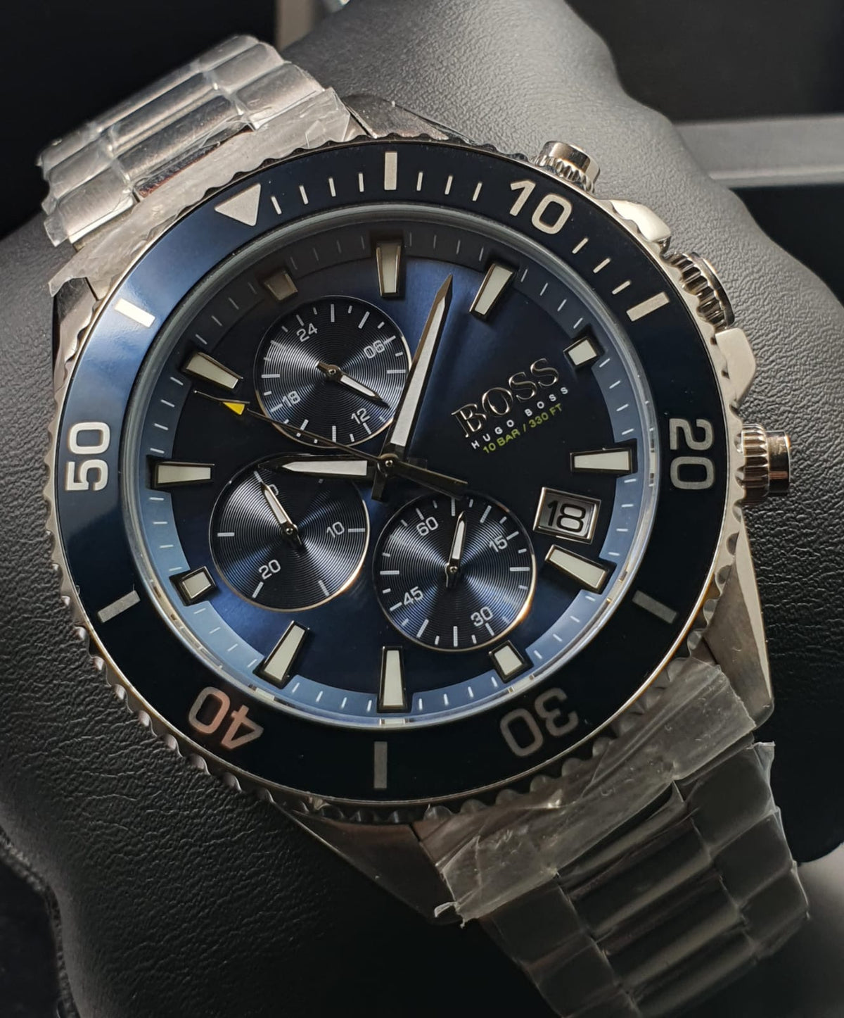  Shop Authentic Hugo Boss Admiral Blue Dial Silver Steel Strap Watch for Men - 1513907 - Luxxuri