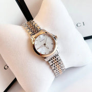  Shop Authentic Gucci G Timeless Diamonds Mother of Pearl Dial Two Tone Mesh Bracelet Watch For Women - YA126514 - Luxxuri