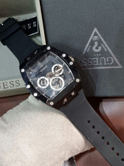  Shop Authentic Guess Phoenix Multifunction Black Dial Black Rubber Strap Watch for Men - GW0203G3 - Luxxuri