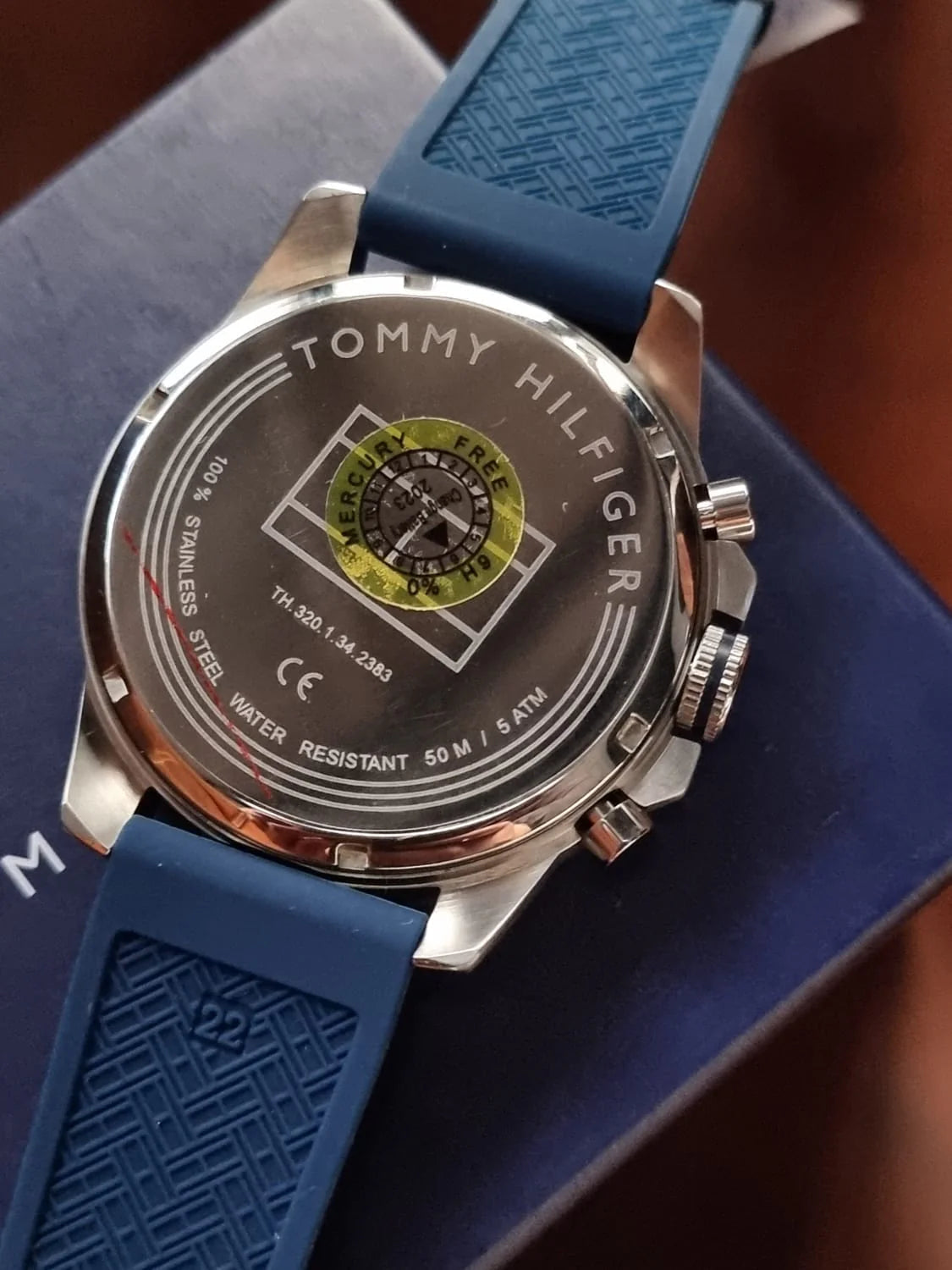  Shop Authentic Tommy Hilfiger Decker Blue Dial Blue Rubber Strap Watch for Men - 1791476 - Luxxuri