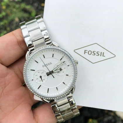  Shop Authentic Fossil Jacqueline White Dial Silver Steel Strap Watch for Women - ES3631 - Luxxuri
