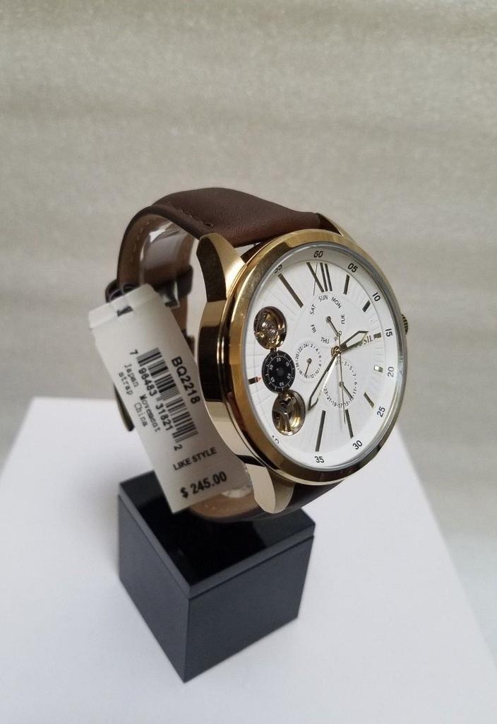  Shop Authentic Fossil Flynn Twist Mechanical White Dial Brown Leather Strap Watch for Men - BQ2218 - Luxxuri
