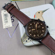 Shop Authentic Fossil Retro Pilot Chronograph Brown Dial Brown Leather Strap Watch for Men - FS5833 - Luxxuri