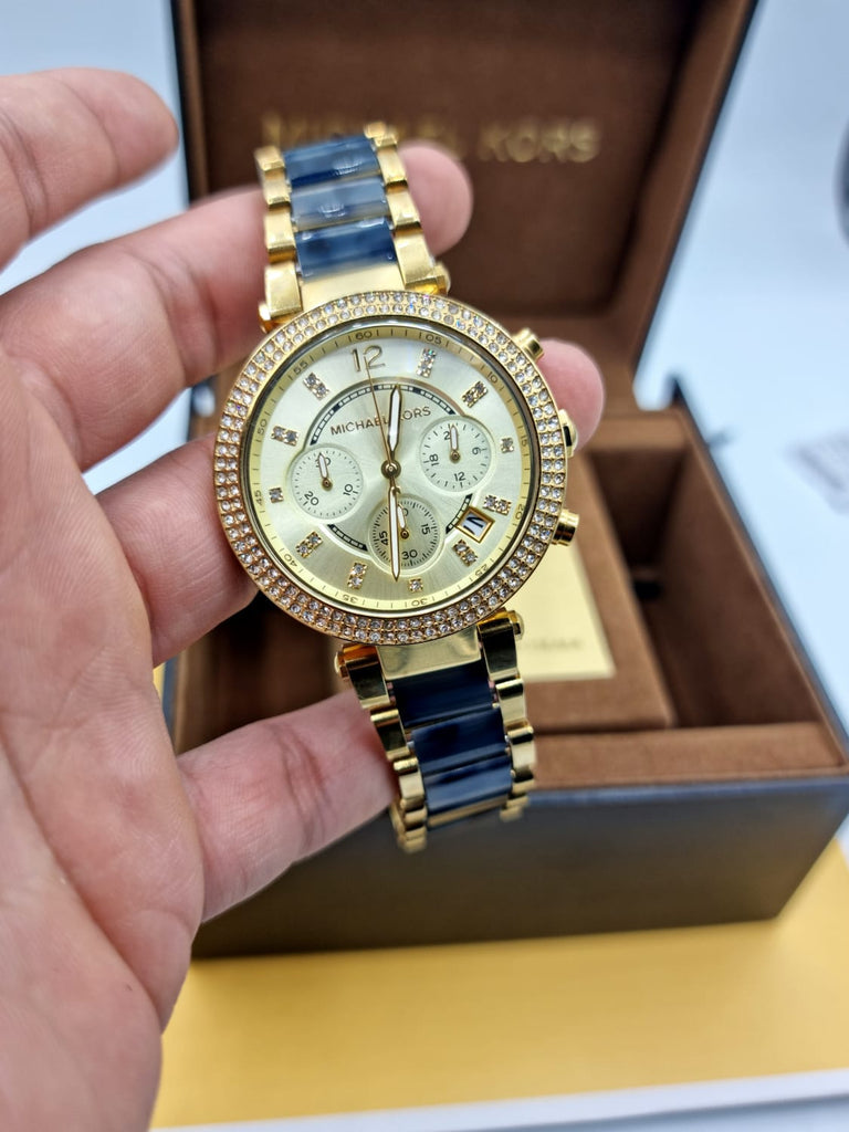  Shop Authentic Michael Kors Parker Gold Dial Two Tone Steel Strap Watch for Women - MK6238 - Luxxuri