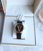  Shop Authentic Versace Virtus Quartz Black Dial Black Leather Strap Watch for Women - VEHC00119 - Luxxuri