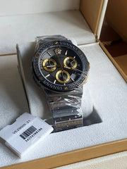  Shop Authentic Versace Greca Icon Quartz Black Dial Black Steel Strap Watch For Men - VEZ900521 - Luxxuri