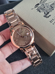  Shop Authentic Burberry The City Rose Gold Dial Rose Gold Steel Strap Watch for Women - BU9039 - Luxxuri