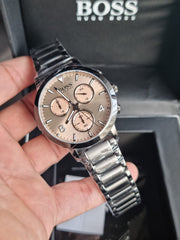  Shop Authentic Hugo Boss Rafale Competitive Sport Silver Dial Silver Steel Strap Watch for Men - 1513511 - Luxxuri