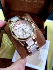  Shop Authentic Michael Kors Blair Chronograph Silver Dial Silver Steel Strap Watch for Women - MK5459 - Luxxuri