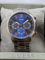  Shop Authentic Guess Hendrix Chronograph Blue Dial Two Tone Steel Strap Watch for Men - W1309G4 - Luxxuri