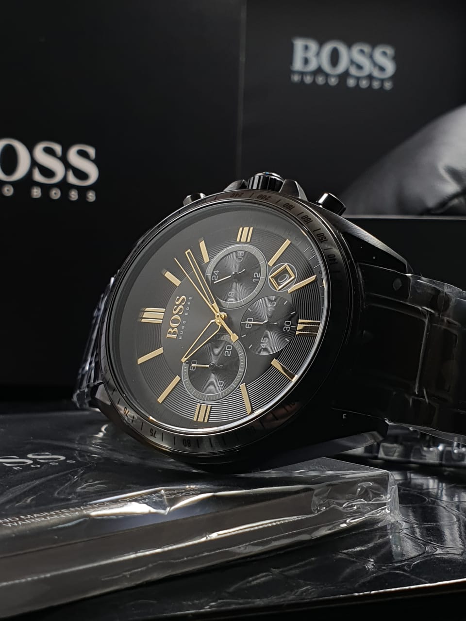 Shop Authentic Hugo Boss Driver Black Dial Black Steel Strap Watch for Men - 1513277 - Luxxuri