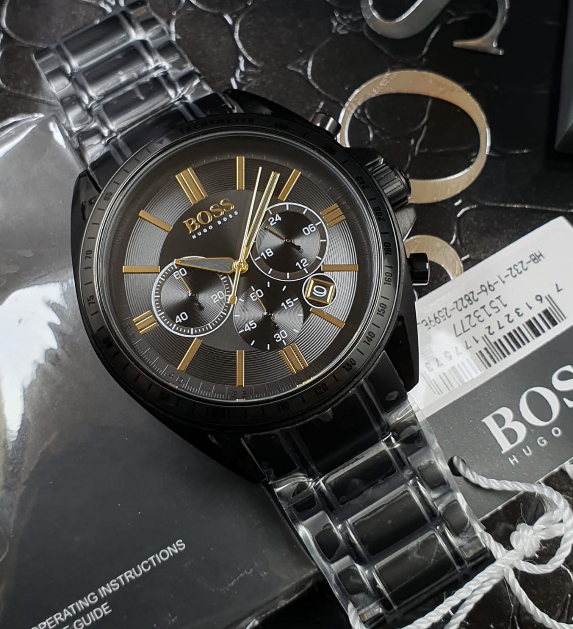  Shop Authentic Hugo Boss Driver Black Dial Black Steel Strap Watch for Men - 1513277 - Luxxuri