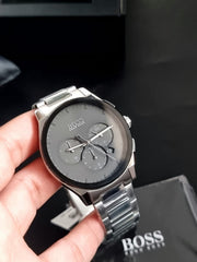  Shop Authentic Hugo Boss Oxygen Grey Dial Silver Steel Strap Watch for Men - 1513596 - Luxxuri