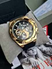  Shop Authentic Guess Third Gear Multifunction Black Dial Black Rubber Strap Watch for Men - GW0334G2 - Luxxuri
