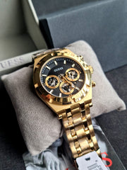 Shop Authentic Guess Continental Black Dial Gold Steel Strap Watch for Men - GW0260G2 - Luxxuri