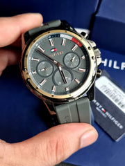  Shop Authentic Tommy Hilfiger Mason Black Dial Black Rubber Strap Watch for Men - 1791792 - Luxxuri