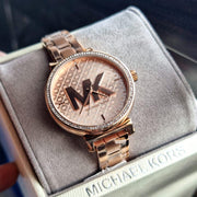  Shop Authentic Michael Kors Sofie Quartz Rose Gold Dial Rose Gold Steel Strap Watch For Women - MK4335 - Luxxuri