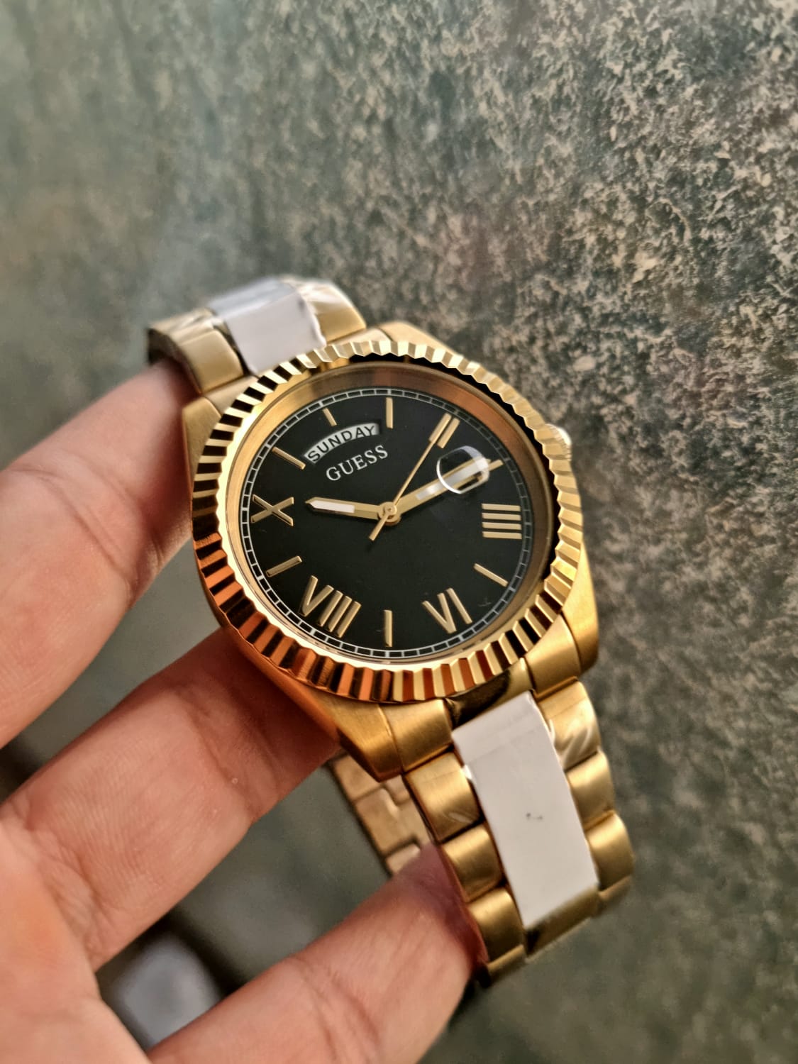  Shop Authentic Guess Connoisseur Black Dial Gold Steel Strap Watch for Men - GW0265G3 - Luxxuri