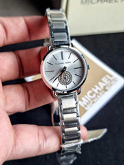  Shop Authentic Michael Kors Portia Quartz Silver Dial Silver Steel Strap Watch For Women - MK3837 - Luxxuri