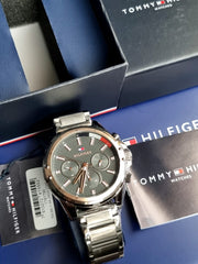  Shop Authentic Tommy Hilfiger Mason Grey Dial Grey Steel Strap Watch for Men - 1791790 - Luxxuri
