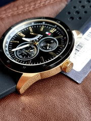  Shop Authentic Tommy Hilfiger Austin Black Dial Black Rubber Strap Watch for Men - 1791636 - Luxxuri