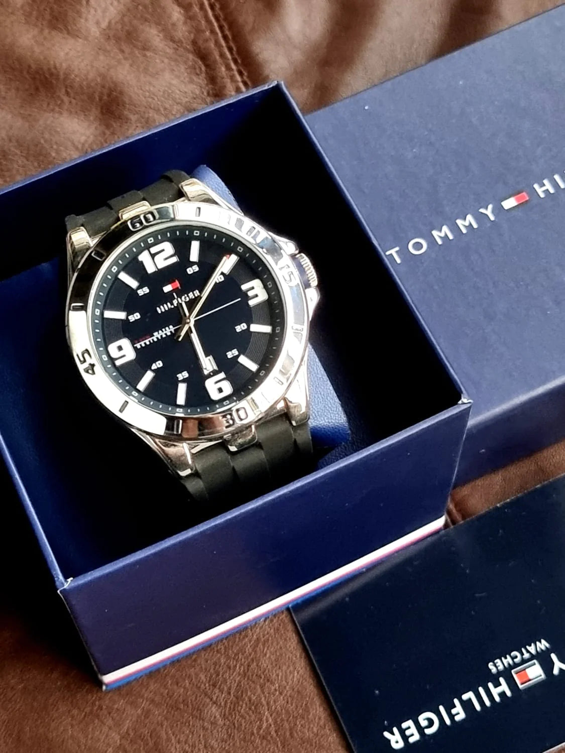  Shop Authentic Tommy Hilfiger Drew Black Dial Black Rubber Strap Watch for Men - 1791062 - Luxxuri