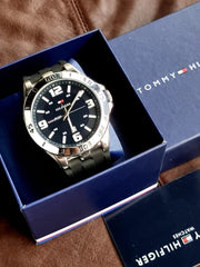  Shop Authentic Tommy Hilfiger Drew Black Dial Black Rubber Strap Watch for Men - 1791062 - Luxxuri