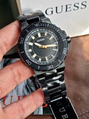  Shop Authentic Guess Track Black Dial Black Steel Strap Watch for Men - GW0426G3 - Luxxuri